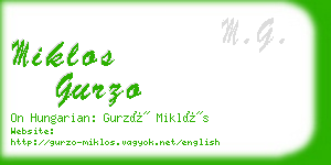 miklos gurzo business card